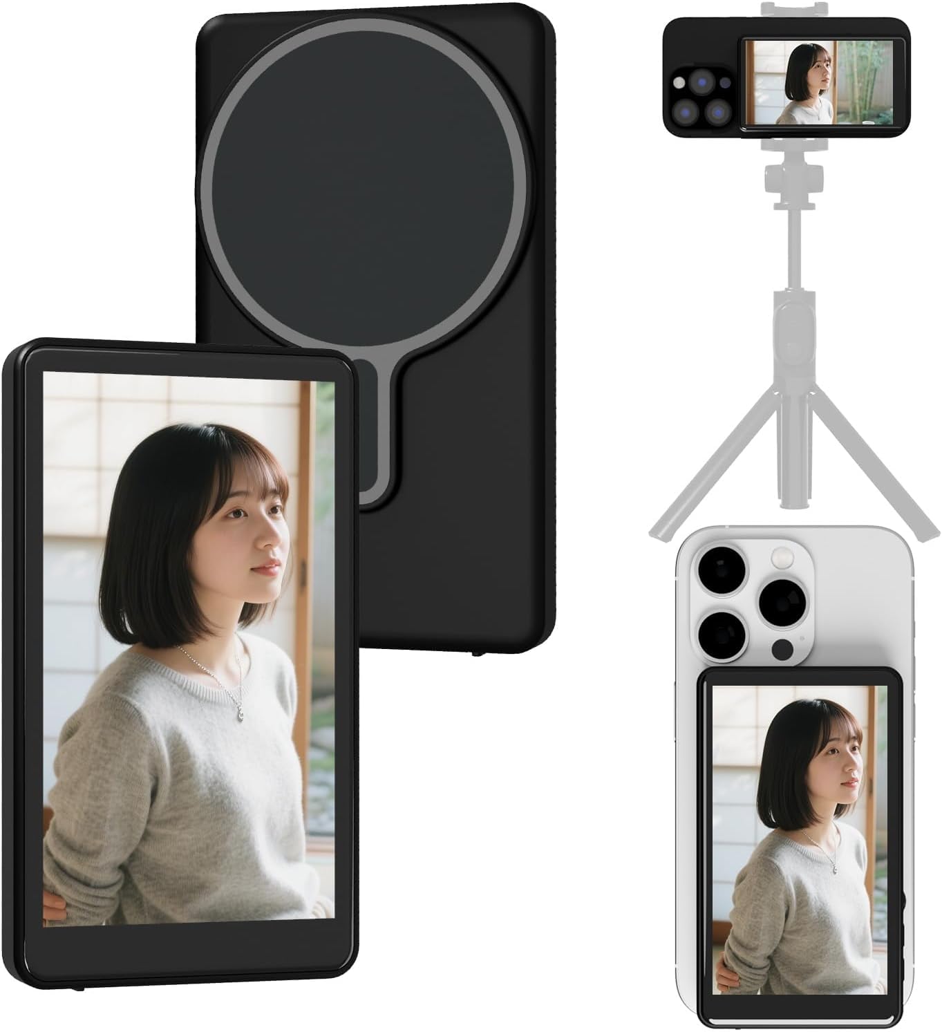 Amazon.co.jp: スマホ用自撮りモニター 外カメラリアルタイム